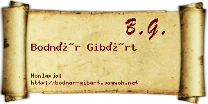 Bodnár Gibárt névjegykártya