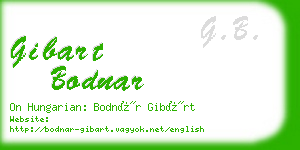 gibart bodnar business card